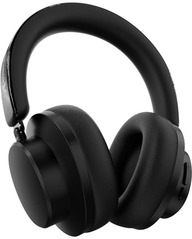 ATTACK SHARK G500 Active Noise Cancelling Wireless Headphone, Over Ear Bluetooth Headset with Built-in Mic, BT5.3 & 3.5MM Wired Dual Mode, Lightweight Foldable, On-Ear Style for Home/Office - Black