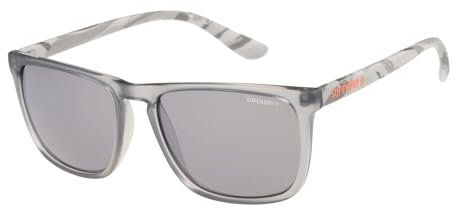 Superdry SDS-SHOCKWAVE 113 Sonnenbrille Kristall Matt Dunkelgrau Grau