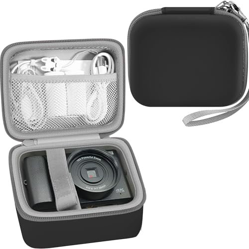 Leayjeen Custodia per Macchina Fotografica 4K, Compatibile con FlyFrost/DUOCH/DUOCH/Fulealfly/TEFTYMON, Custodia Protettiva Rigida in EVA con Tasca Interna (Solo Custodia) Nero