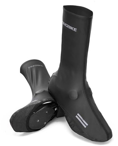 KINGBIKE Überschuhe Fahrrad Schuhüberzieher MTB Rennrad Überschuhe Überzieher Schuhe Cycling Shoecovers Atmungsaktiv und Bequem Für Erwachsene Jugend Herren Damen (42-45)
