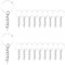 20Pcs Keyring Rings Split Keyring with Chain, Metal Key Ring Blanks Key Ring Hoops with Jump Rings and Screw Eye Pins, DIY Keyrings Making Kit, Silver (Flat)