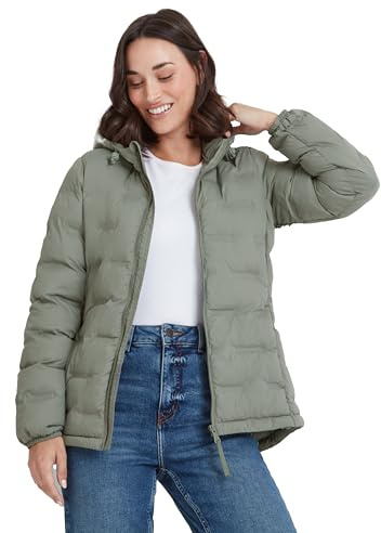 TOG24 Palmer Womens Insulated Padded Coat, Rain Heat-Sealed Wind-Resistant | Jacket, Water-repellent finish, DWR coating, Recycled fabric, Hood, Pockets, Full zip, Toggle adjusters, Running, Layering