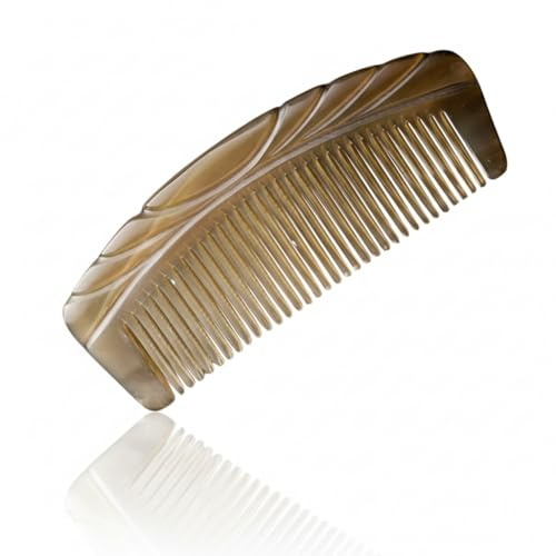 WOFASHPURET Antistatischer Gua Sha Kamm Für Kopfhautmassage Aus Hochwertigem Ochsenhorn 5.91X1.97X0.20In Leicht Tragbar Zur Haarpflege Und Entspannung