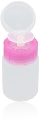 AMSLSIU Push Down Empty Pump Dispenser Convenient Reusable Clear Bottle with Rotating Cover for Nail Polish Liquid Distribution