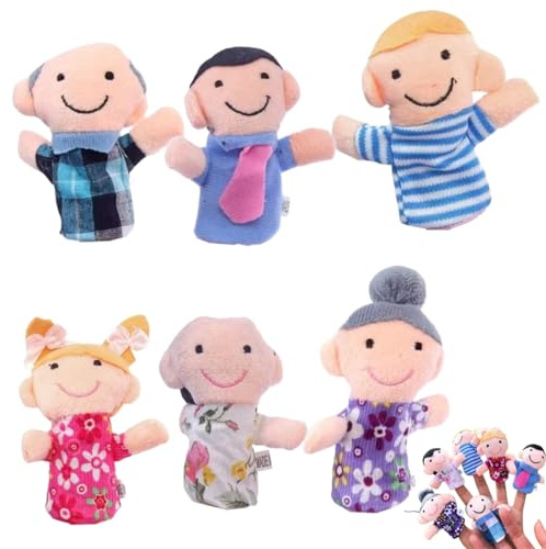 6 Stück Klein Fingerpuppe, Mitgebsel Geburtstag Finger,Gastgeschenk für Geburtstag Party Tasche Füllstoffe Weihnachten