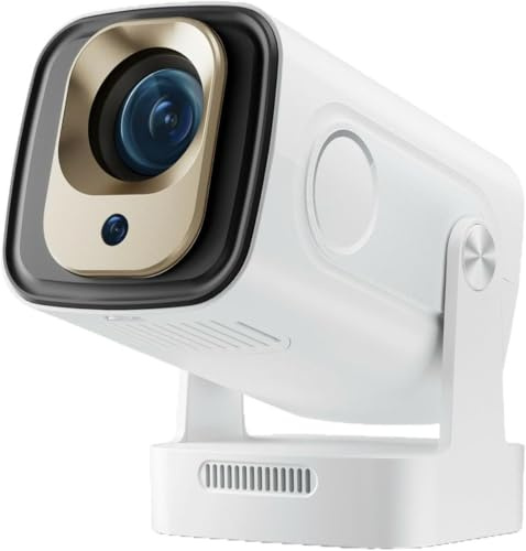 KEPEAK Smart Beamer 4K, Mini Projektor Android, Full HD 1080P, Autofokus/Trapezkorrektur, 180° Drehbarer, WiFi 6, Bluetooth5.0, Beamer 4K Heimkino für Handy, Büro, Laptop
