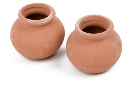 Jonikuper Lot de 2 mini pots de fleurs en argile pour décoration de mariage, plantes grasses, projets de bricolage et décoration d'intérieur, petits pots de jardin pour l'école des enfants (3#)