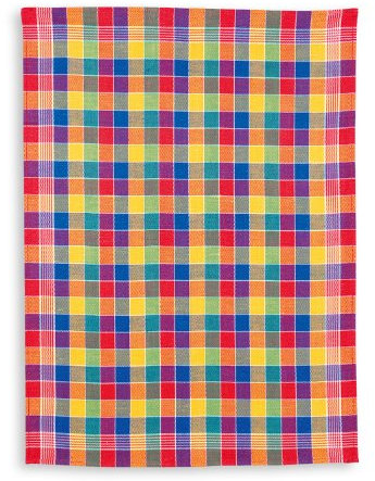 KRACHT, Halbleinen Geschirrtuch Trockenperle vollbunt bunt, 50x70