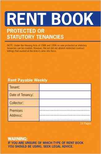 Rent Book 16 Page Protected Or Statutory Tenancies Book (C235)