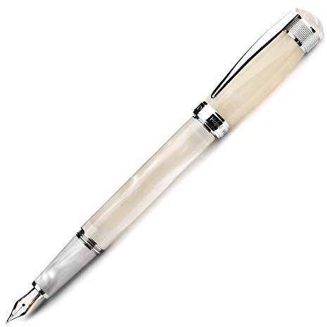 Cleo Skribent Patronen-Füllhalter Aura, Perlmutt-marmoriert, 14Kt Goldfeder: mittel (M)