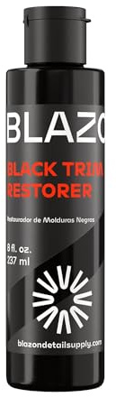 BLAZON Black Trim Restorer - Restore Faded Black Plastic Trim to Like New Condition - UV Ray Shield – Premium Dye-Infused Formula - Covers Scratches & Scuff Marks – Instant Results - Long Lasting