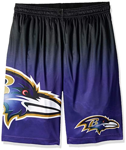 NFL Football Team Logo Herren Gradient Big Logo Training Shorts, Baltimore Ravens