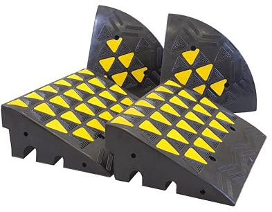 The Ramp People Kerb Ramp Kits 10cm - 20cm - Heavy Duty Rubber Ramps 20,000kg Capacity Includes Fixings Ramps for Cars, HGVs, Loading (15cm)