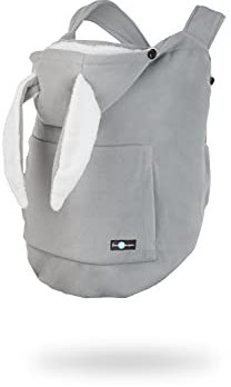 Fleece BABY Tragecover Tragebadeckung BUNNY GRAU