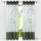 HongYa 1 Stück Bestickte Gardine Transparenter Voile Vorhang Ösenschal H/B 175/140 cm Grau