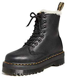 Dr Martens 8 Eye Boot, Anfibi Unisex-Adulto, Black Pisa Natural Em Toby 900g, 43 EU