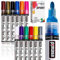 PINTASA Acrylic Paint Marker Pens, Set of 12 Colors Water Based Paint Pen for Rock Painting, Canvas, Photo Album, DIY Craft, School Project, Glass, Ceramic, Wood, Metal