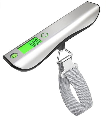 pjp electronics Digital Luggage Scale, Travel Weight Scale, Hanging Baggage Scale, Portable Suitcase Weighing Scale with Hook, 110 Lb Capacity