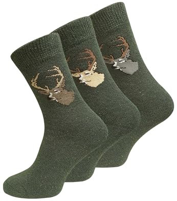 VCA 3 Paar JÄGER Socken Frottee (39-42, 3 Paar Grün)