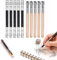 10 Stück Bleistift Extender, Holz Bleistiftverlängerer, Student Bleistift Extender, für Zeichnen, Skizzieren, Hausaufgaben, Verstellbare Bleistiftverlängerung