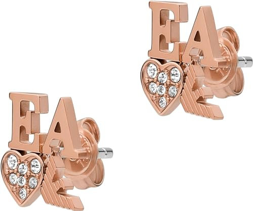 Emporio Armani Ohrringe Für Frauen Sentimental, Größe: 8X10mm Rose Gold Edelstahl-Ohrringe, EGS2836221