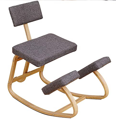 DBMGB Ergonomischer Kniestuhl, Orthopädischer Schaukel Kniehocker für Büro und Hause Lernen, Verbessern Sie Eine Schlechte Sitzhaltung und Lindern Sie Die Ermüdung Der Taille