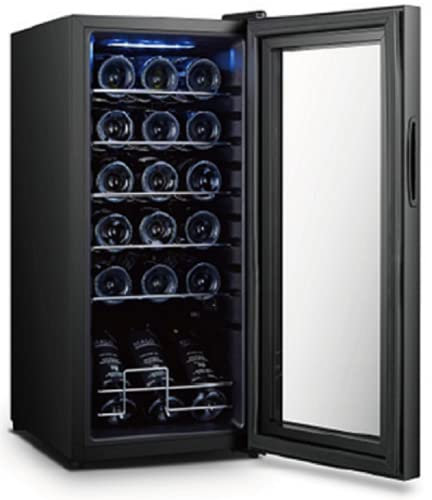 Melchioni Family | Vinoteca de Doble Temperatura Refrigerada, VERMENTINO 18C DUAL, Capacidad 18 Botellas / 50 litros, Temperatura Ajustable 5-18°, con Compresor, Puerta de Vidrio Templado y Filtro UV