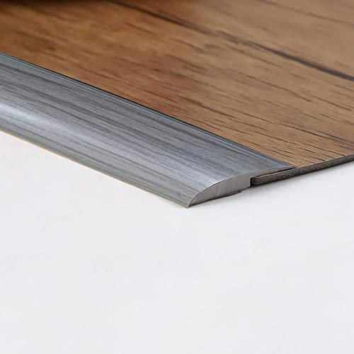 3 Meters Self Adhesive Carpet Edge Strip PVC Floor Transition Strips Door Threshold Strips Edging Trim Strip Laminate Door Strip Floor Strip <5mm Threshold Transition,Grey Wood Grain