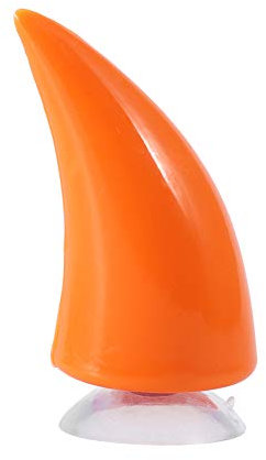 Akozon Motorradhelm Horn, Motorradhelm Devil Demon Horn mit Sucker Motorycle Motorrad Dekorationszubehör (Orange)
