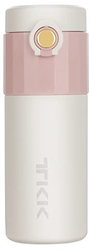 TKK Thermobecher 450ml Rosa Kaffeebecher aus Edelstahl doppelwandig isoliert, auslaufsicher - Coffee to go Becher für Kaffee & Tee