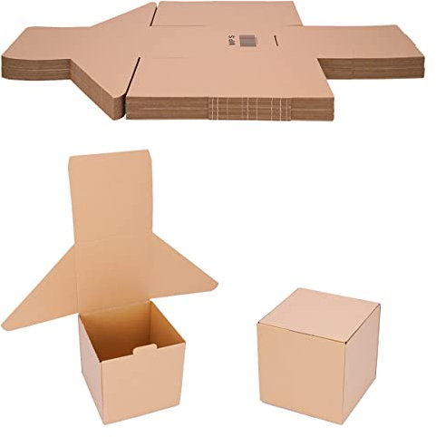 verpacking Faltschachteln 200 x 200 x 200 mm Braun (Außenmaß 210 x 210 x 205 mm) WP S Versandkarton DHL Karton Hermes DPD GLS Verpackung (50 Stück)