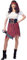 Wiclin Damen Piraten Kostüm Outfit Damen Pirate Dress Up Modest Style Kleid mit Gürtel und Kopfstück S