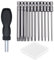 TUAKIMCE 11 PCS 100mm Torx Screwdriver Bits, T6-T40 S2 Steel 1/4 Inch Magnetic Star Torx Security Head Screwdriver Bits Set for Electric Manual Screwdrivers with Black Handle
