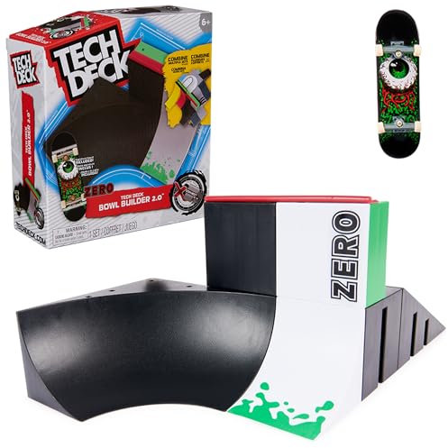 Tech Deck, Bowl Builder 2.0 X-Connect Park Creator, Customisable and Buildable Ramp Set with Exclusive Fingerboard, Kids’ Toy for Ages 6 and up