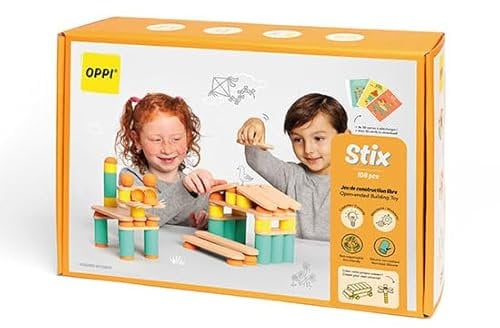 OPPI Toys - Stix Konstruktionsspielzeug 108-teilig