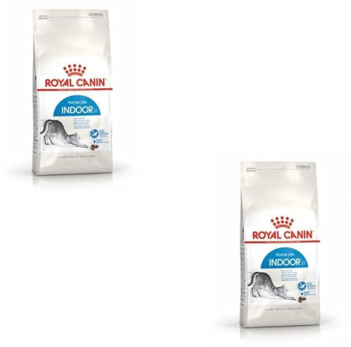 ROYAL CANIN Indoor 27 | Doppelpack | 2 x 400 g | Trockenfutter für Wohnungskatzen bis 7 Jahre | Mit angepasstem Energiegehalt | Zur Unterstützung und Förderung der Verdauung