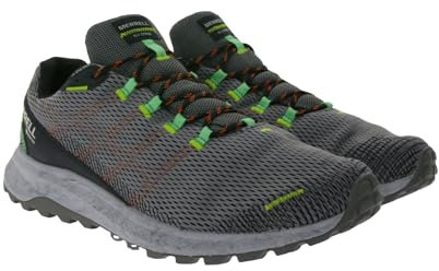 MERRELL Trail-Laufschuhe Fly Strike GTX wasserdichte und atmungsaktive Herren Outdoorschuhe Gore-Tex Trekking-Schuhe Hiking J067469 Grau, Größe:41 1/2