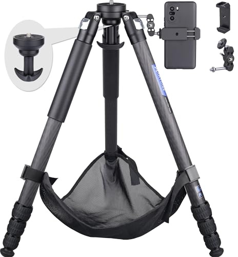 ARTCISE Treppiede in fibra di carbonio Treppiede per impieghi gravosi per fotocamera, supporto per fotocamera professionale con ciotola da 65 mm e adattatore, tubo da 32 mm, carico massimo 20 kg