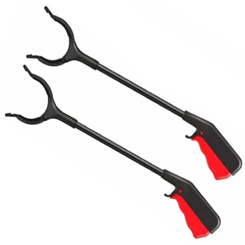 Müllzange Kinder 2 stk,Klein,MüLlgreifer 30 cm 60 cm, Kinder Greifzange, Senioren Kurz MüLlgreifer, Greifarm Garten Greifer, MüLlsammelklammern MüLlzange, HygienemüLlklammern(Size:60 cm 24 in)