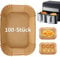 Ciusdkler 100 Pièces de Papier Cuisson Air Fryer, Rectangulaires Air Fryer Accessoires, Papier Cuisson Compatible Avec Ninja AF300EU AF400EU