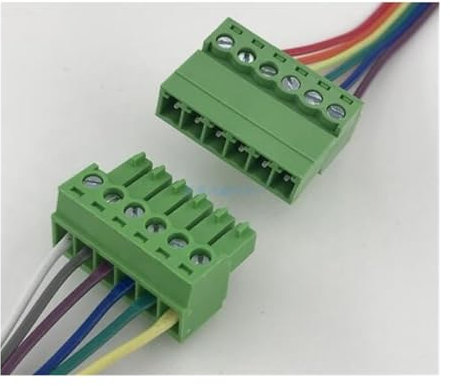 ChunLK 10 set morsettiera verde tipo 2edg plug-in 15EDGRK-3,81mm 2EDGRK(6p)