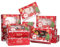 Coolty 20 Stück Cupcake Boxen 6 Löcher Karton Verpackung Boxen Bäckerei Gebäck Boxen mit Fenster und Einsätze für Cookies Muffins Cupcakes Desserts Torten (Rot Weihnachtsstil)