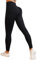 baleaf Sportleggings Scrunch Butt Kompressionsleggins Push Up Booty High Waist Yogahose Gym Seamless Leggings Sporthose Schwarz L