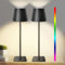 2 Lampade da Tavolo, RGB Lampada da Tavolo Senza Fili, con Batteria da 5200 mAh, Lampada da Tavolo a Batteria Ricaricabile con USB, IP54 Impermeabile per Soggiorno Camera da Letto Sala da Pranzo Bar