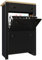 Shoe Storage Cabinet with 2 Flip Drawers Shoe Cabinets Wooden Slim Shoes Rack Cabinet Cupboard Freestanding Shoes Storage Organiser for Hallway Entryway Black 65W x 24D x 107H cm