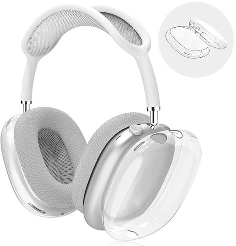 Kompatibel Mit Apple Airpods Max Case, Silikon Für Airpods Max Hülle, Ersatz Für Airpods Max Cover, Anti-Fingerabdruck, Anti-Kratzer & Anti-Staub, Geeignet Für Apple Airpods Max(Transparent)