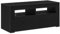 vidaXL TV Stand - Black Oak Engineered Wood TV Cabinet - Elegant Matte Finish Media Console with Cable Management for Living Room & Home Theater
