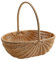 Panier de récolte, panier en osier tissé avec poignée, organisateur de stockage portable pour pique-nique, fruits, légumes, organisation