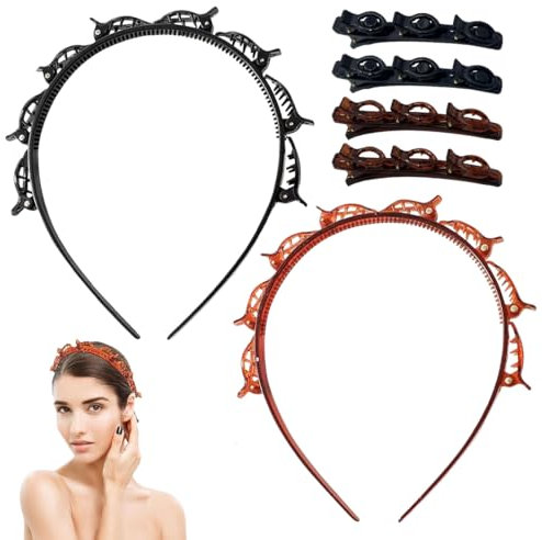 GXGM 6 Pièces serre tete pince femme, Épingle à Cheveux à Frange, Serre tete femme, Serre Tête Avec Pinces, Épingle à Cheveux de Coiffure à Frange, Bandeau à Cheveux Avec Peigne à Dents
