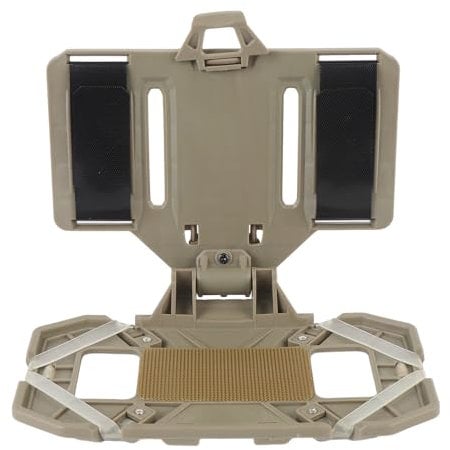 CHEOTIME Tactical Plate Carrier Vest Attachments, Universal Phone Chest Mount Foldable Navigation Holder Vest Phone Holder for Screen Size 4.7in-6.7in (Khaki)